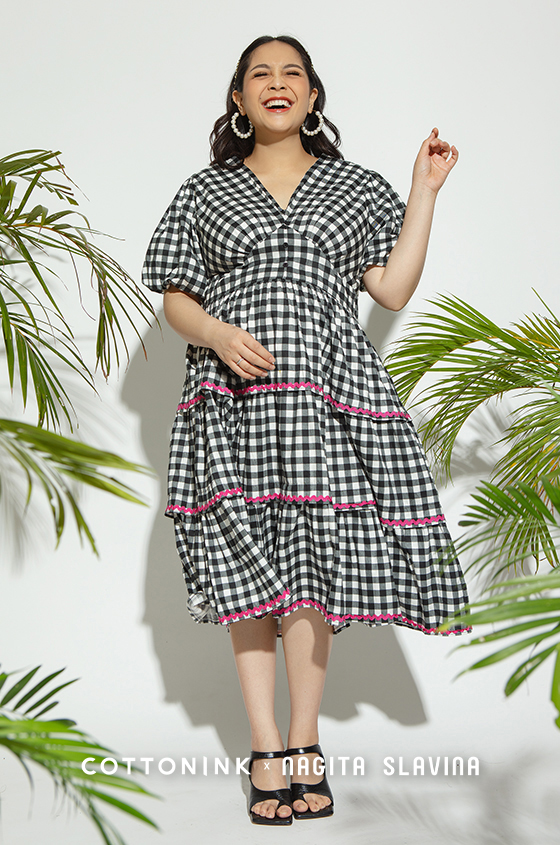 Midi Black Gingham Kydilla | COTTONINK
