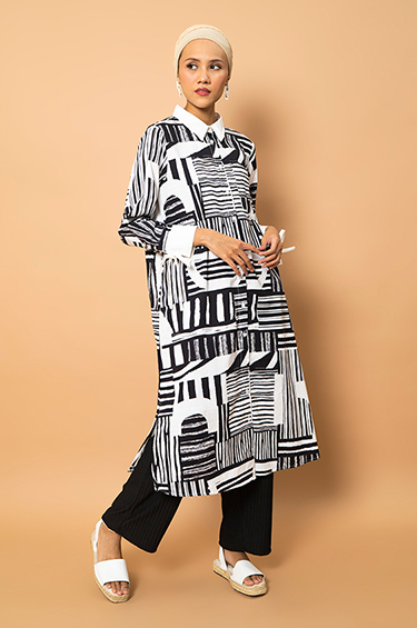 Black Printed Nidhi