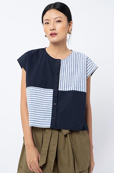 Blue Striped Sopa