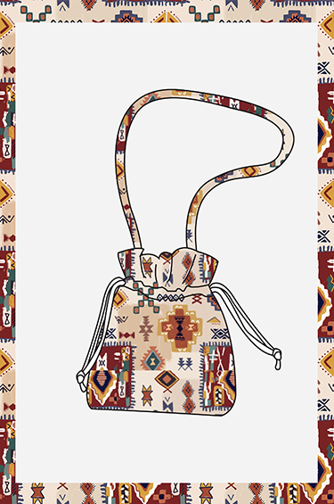 Brown Bohemian Sling Pouch