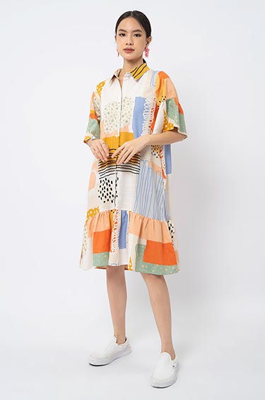 Cream Abstract Dinan