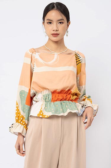 Cream Abstract Rosamund