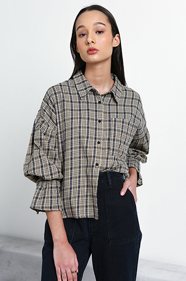 Cream Plaid Katia