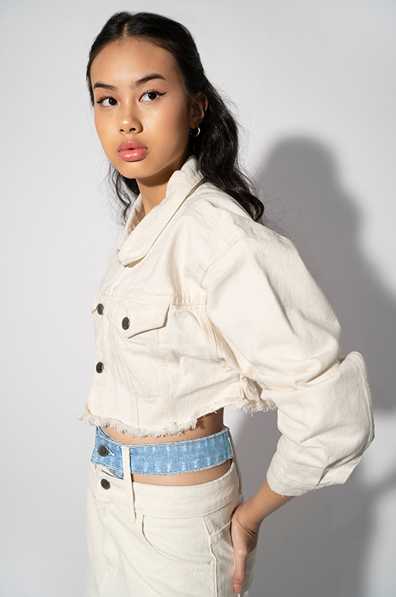 Jacket Ecru Denim Selena Jacket | COTTONINK