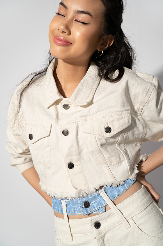 Jacket Ecru Denim Selena Jacket | COTTONINK