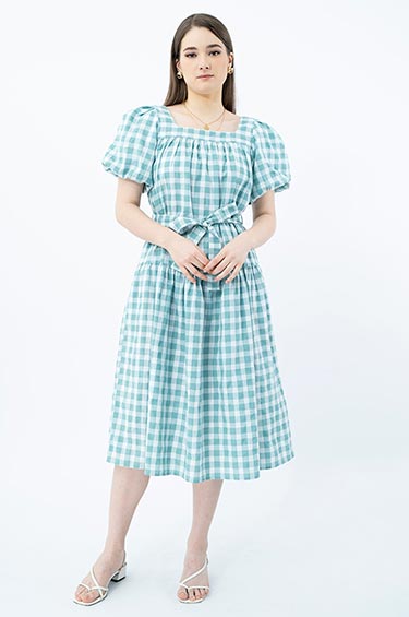 Green Gingham Stelia
