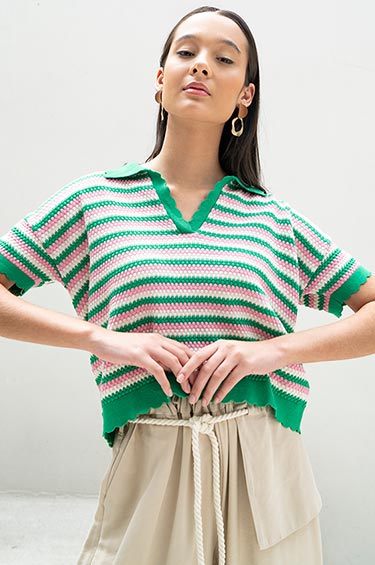 Green Jacquard Falana