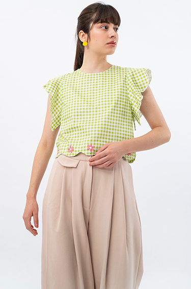 Green Gingham Levronka
