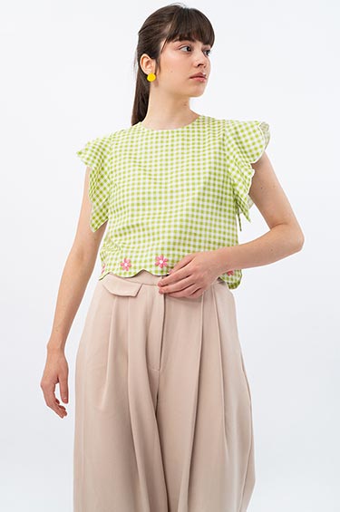 Green Gingham Levronka