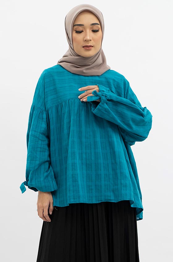 SYALINE HIJAB - IMA BLOUSE BLUE