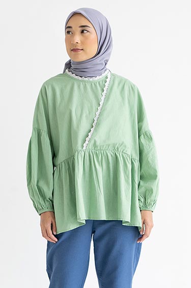 SYALINE HIJAB JAYCE BLOUSE GREEN