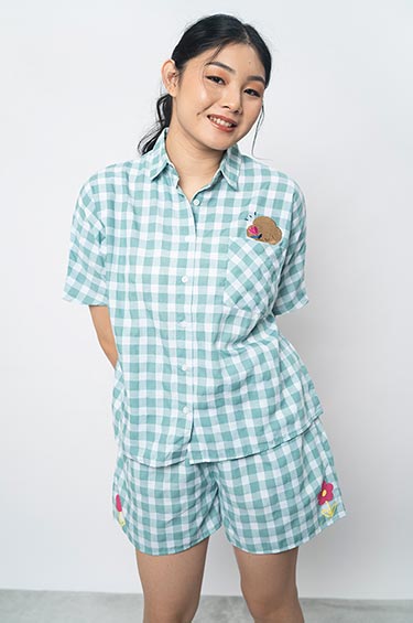 SYALINE HIJAB - KANAYA SET GINGHAM GREEN
