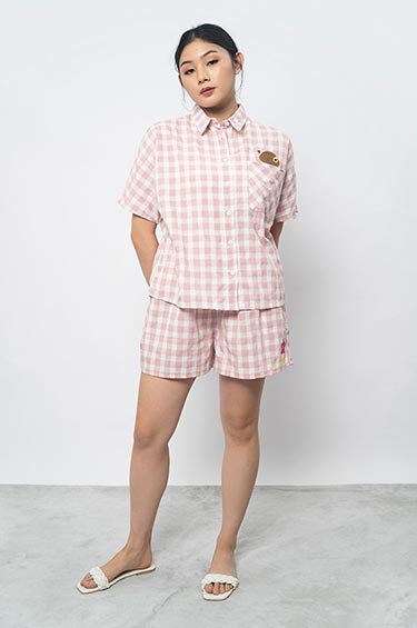 KANAYA SET GINGHAM PINK