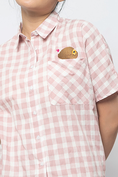 KANAYA SET GINGHAM PINK | COTTONINK