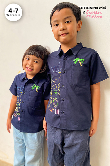 Navy Embroidered Kritos