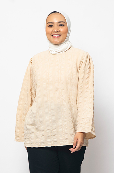 Syaline Hijab - Kimberly Top Beige