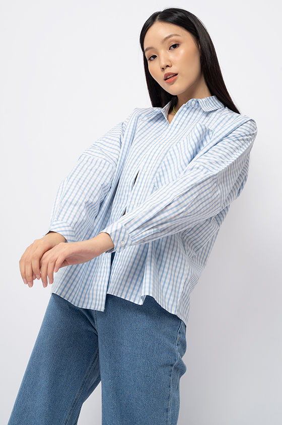 Shirts Light Blue Gingham Devon | COTTONINK