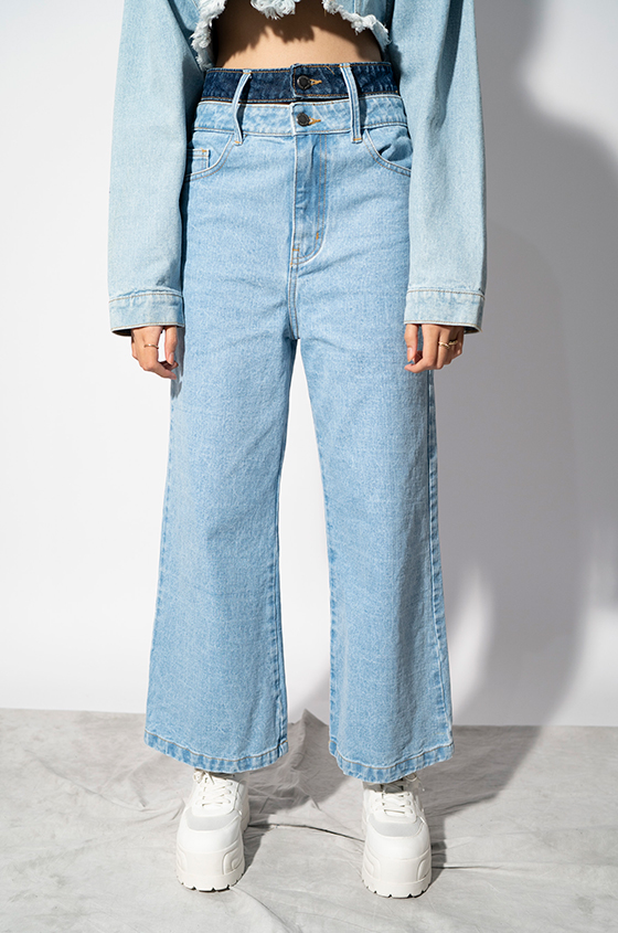 Light Denim Maverick Pants | COTTONINK