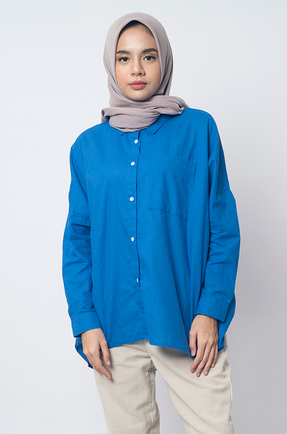 Kemeja Lotus Shirt Blue