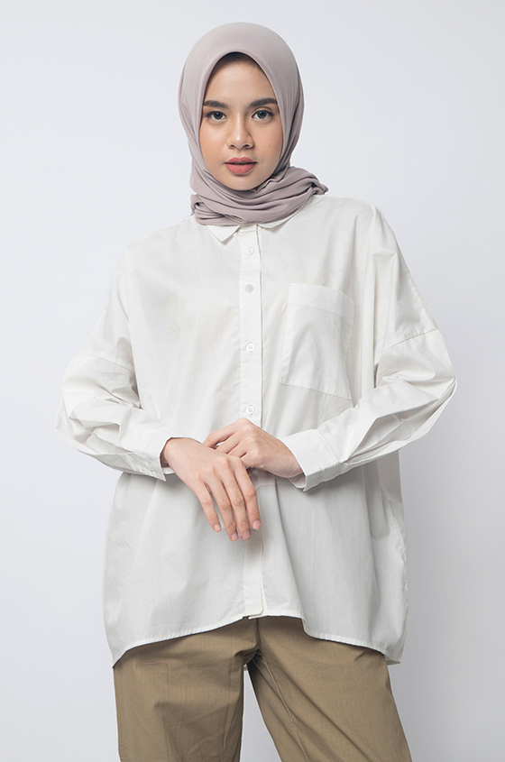 Kemeja Lotus Shirt Off-White