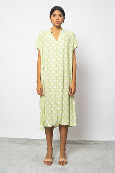 Mahira Floral Dress Green