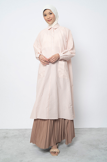 MALIA TUNIC BEIGE STRIPE