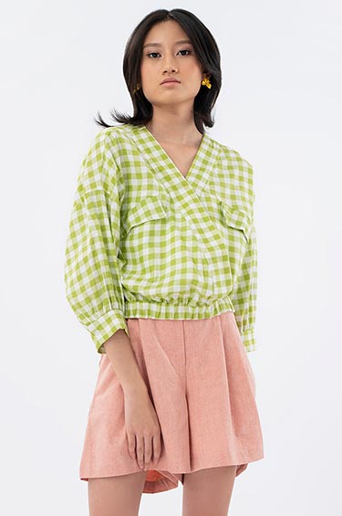 Mint Green Gingham Garvita