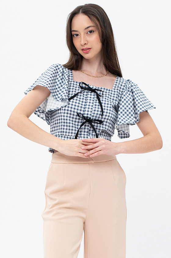 Navy Blue Gingham Erva
