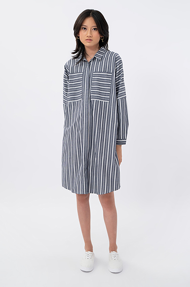 Navy Blue Striped Humu