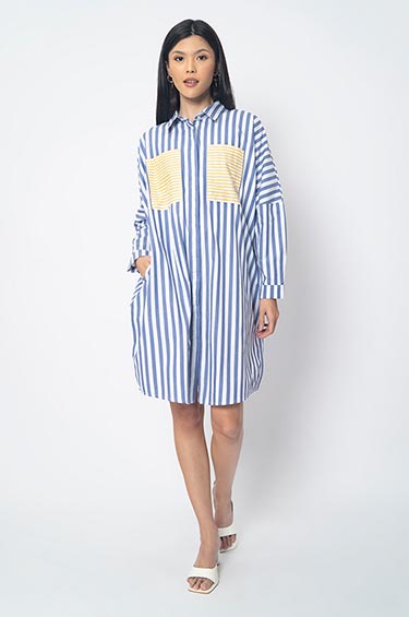 Navy Blue Striped Humu