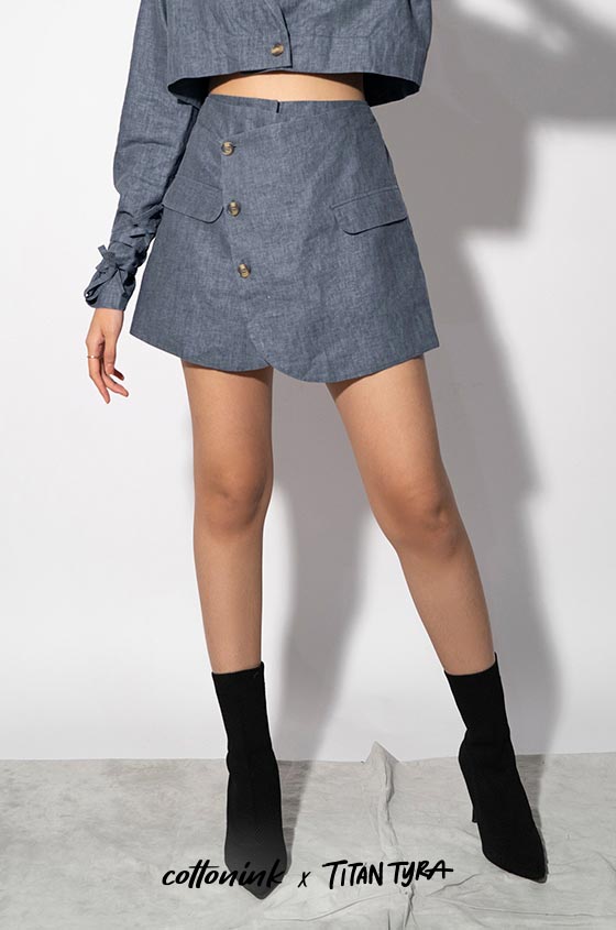 Navy Camille Skort