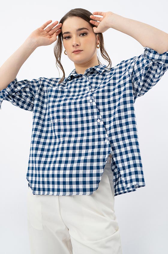 Navy Gingham Peyo