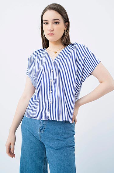Navy Striped Taniel