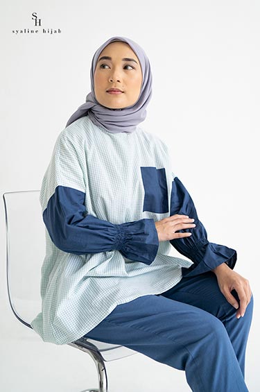 Nora Blouse Green Gingham