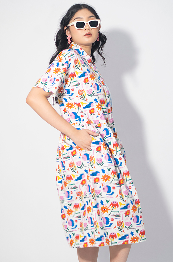 Midi Off White Liunic Teona | COTTONINK