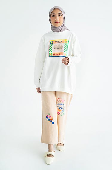 Ollie Graphic Top Off-White