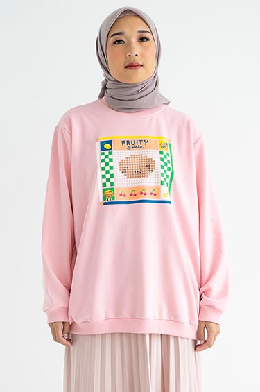 Ollie Graphic Top Pink