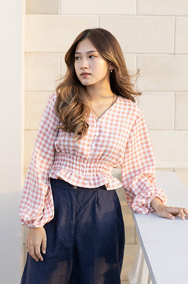 Orange Gingham Krystal