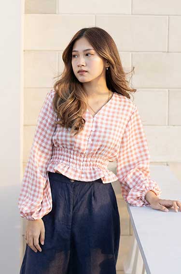 Orange Gingham Krystal