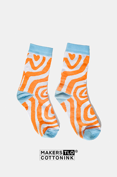 Orange Printed Mher
