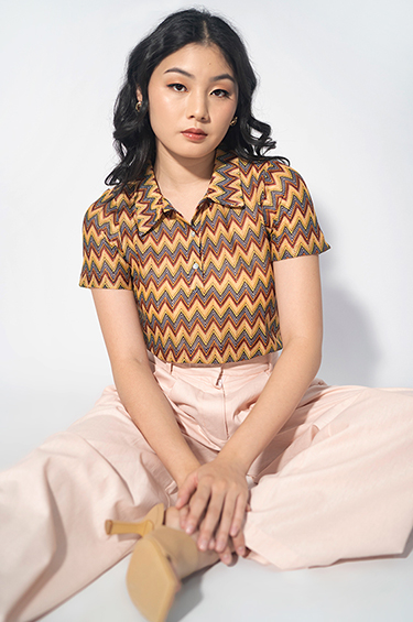 Orange Printed Risette