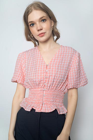 Peach Gingham Milbio