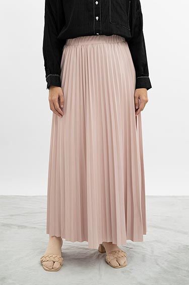 PEONY PLEATED SKIRT BEIGE