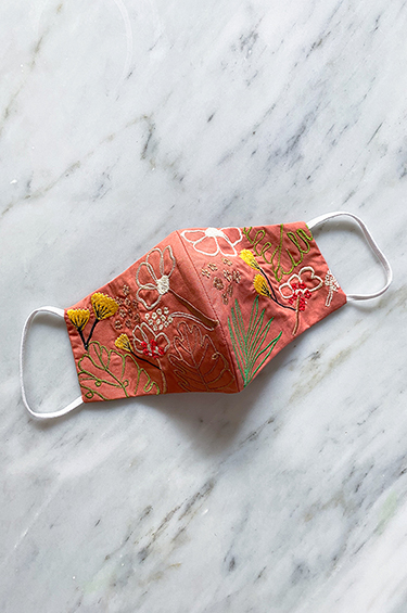 Pink Audrey Earloop Cloth Mask