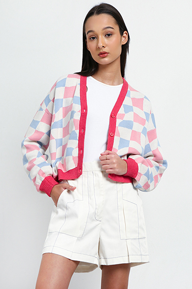 Pink Checkerboard Khuzama
