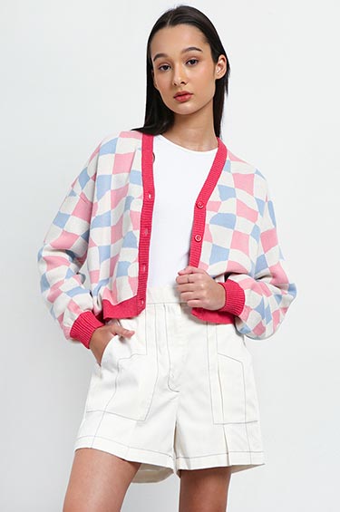 Pink Checkerboard Khuzama