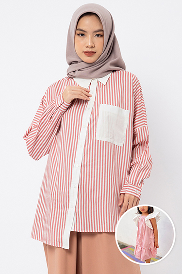 Pink Striped Shirin