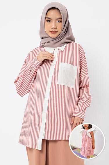 Pink Striped Shirin