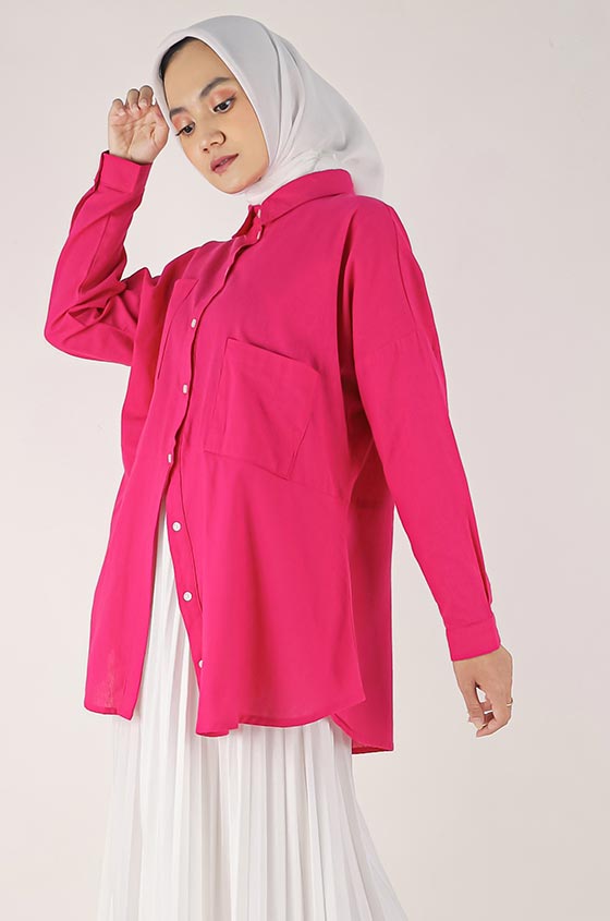 KEMEJA WANITA POPPY FUSCHIA