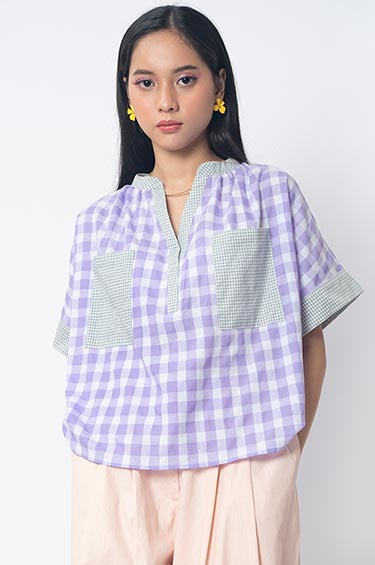 Purple Gingham Calina